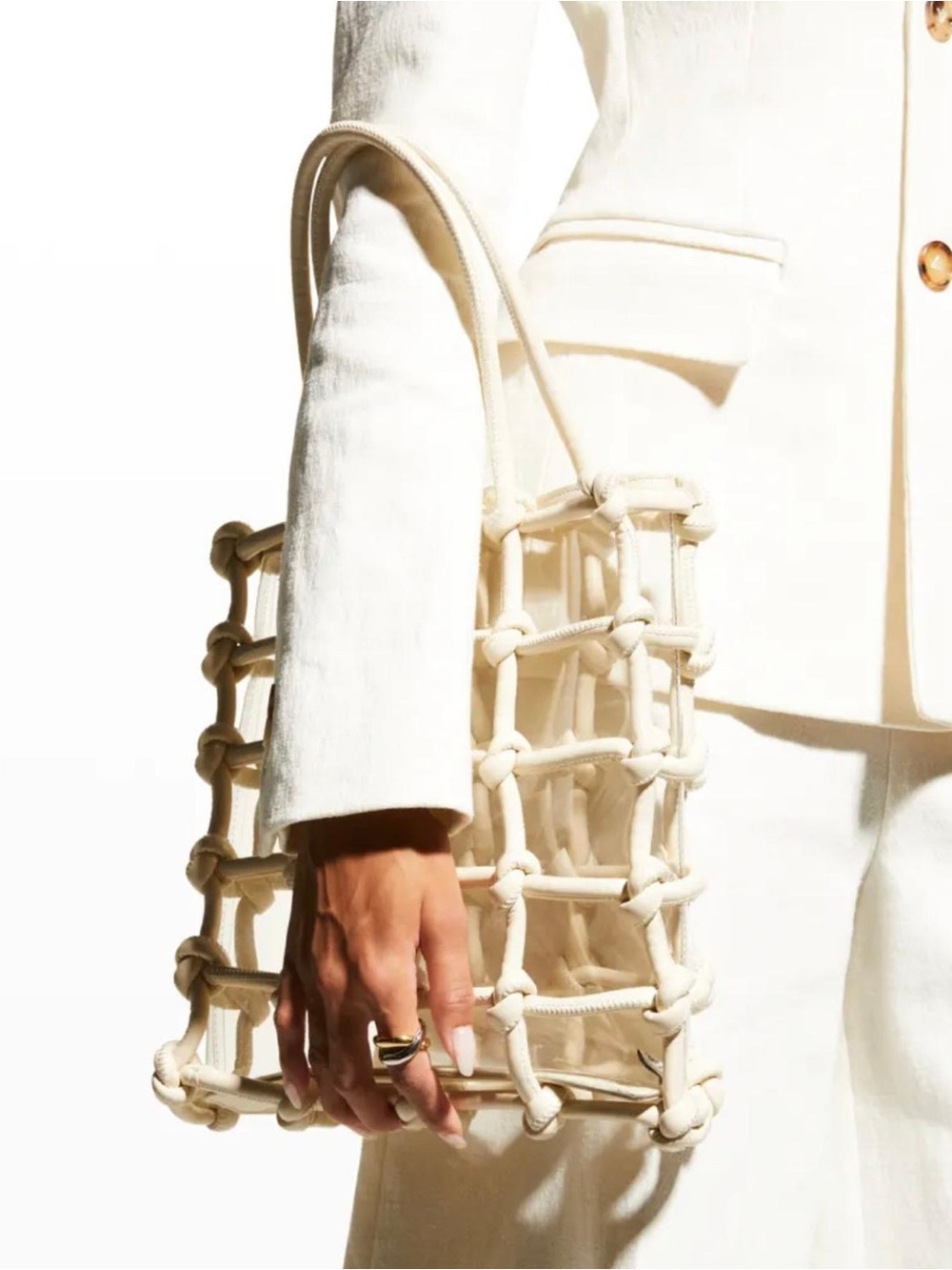 🆕🐚 The cult gaia Enzo North South Knot Caged Tote | Resort | Luxury | Vacation
